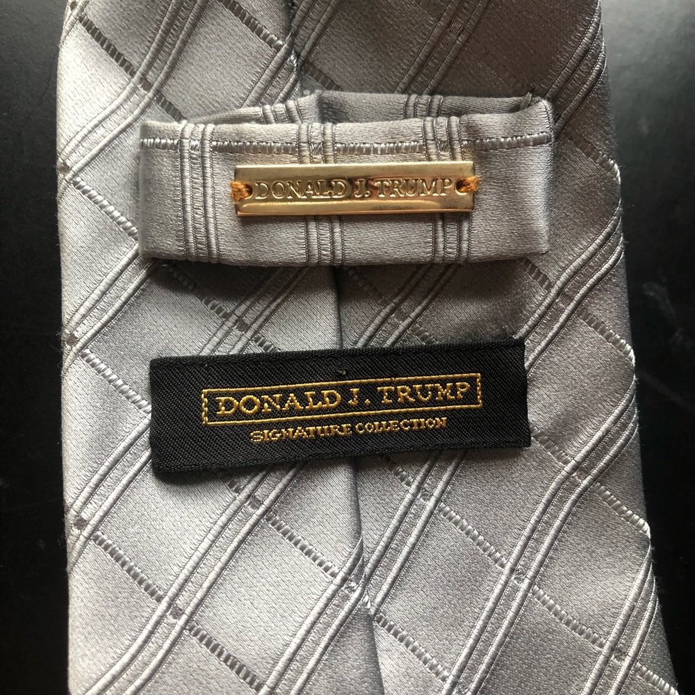 Donald Trump Silver Tie